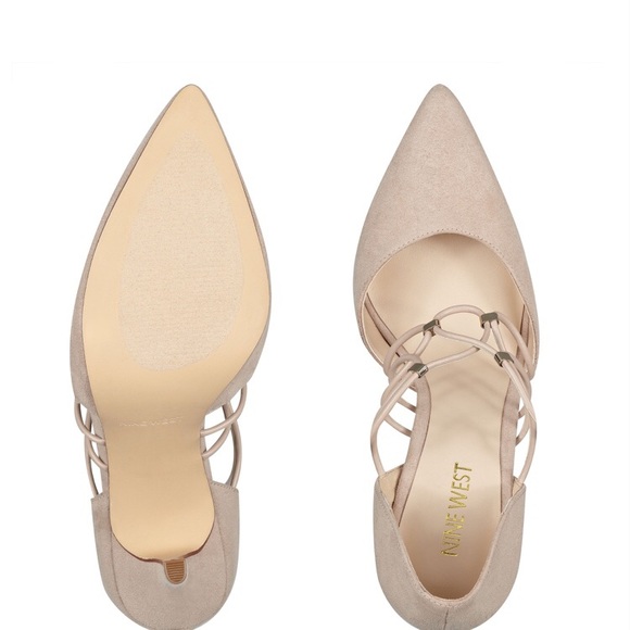 Nude Suede Pumps - Picture 3 of 6